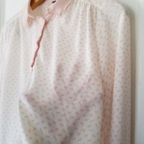 Free People Sheer Unicorn Collared Button Down Top - Picture 4 of 8